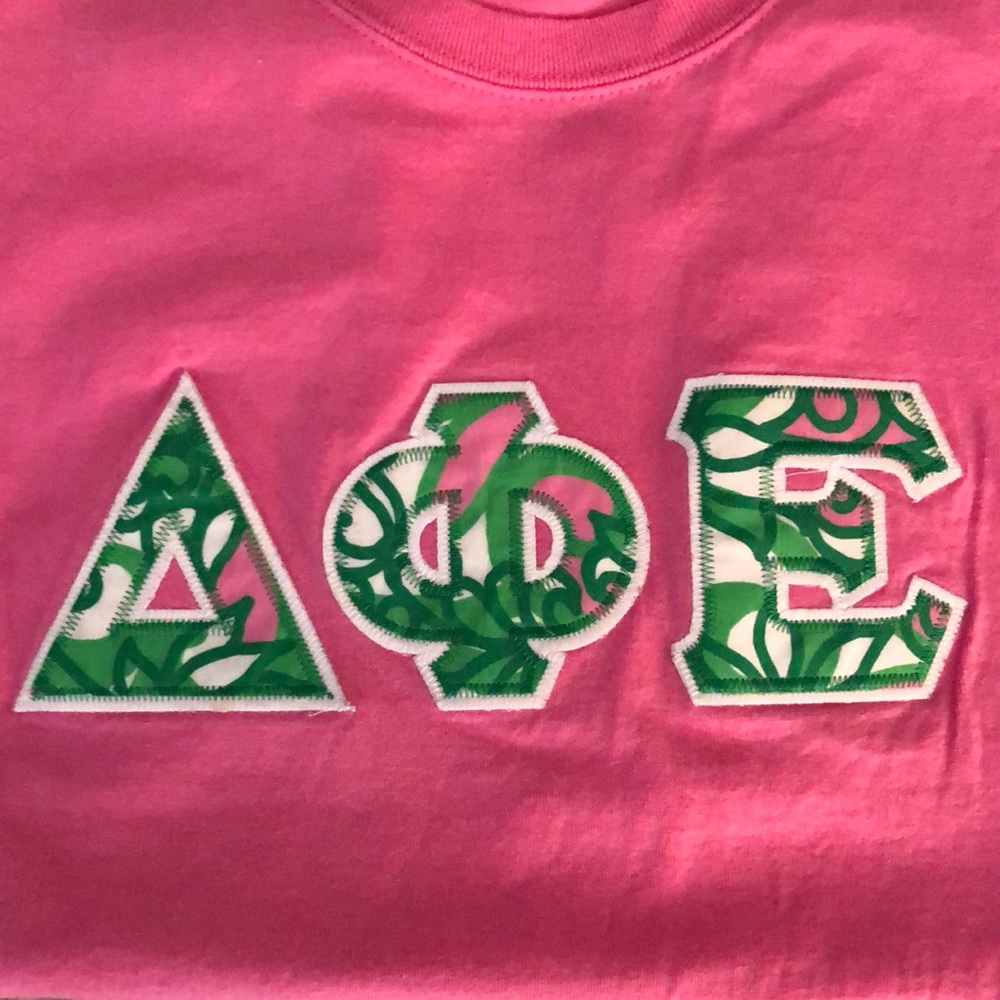 Lilly Pulitzer Stitched Letters Delta Phi Epsilon